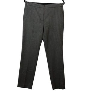 Zara Grey Stripe Trousers Skinny Fit Elastic Waistband